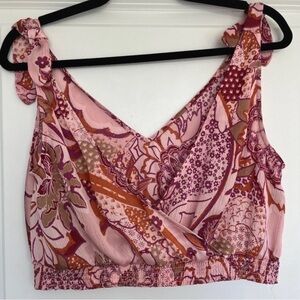 Free People Floral Crop Top
